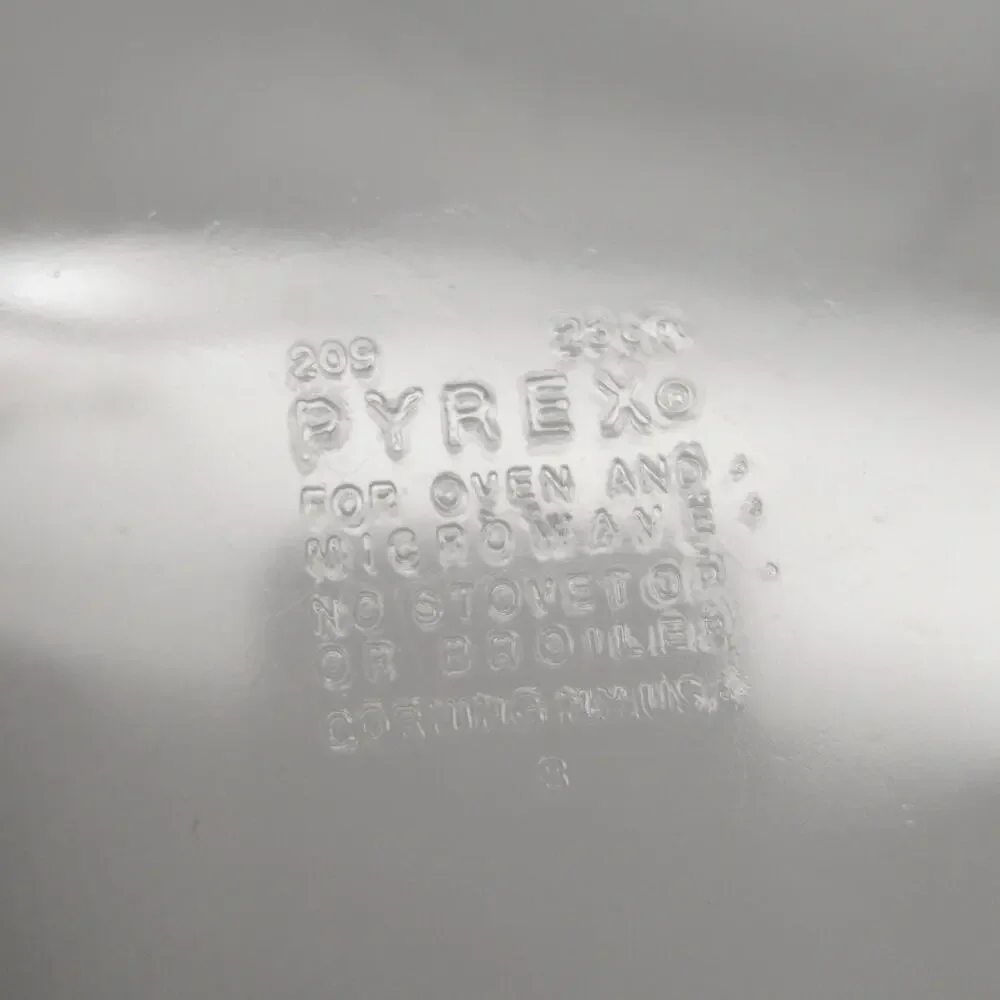 PYREX 209 Pie Plate Vintage Borosilicate Bakeware Clear 9 Inch Glass